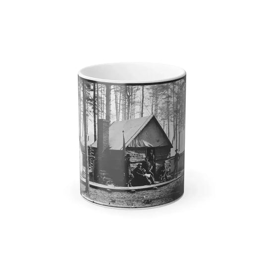 Brandy Station, Va. Officers in Front of Winter Quarters at Army of the Potomac Headquarters (U.S. Civil War) Color Changing Coffee Mug 11oz Default Title 11oz - Go Mug Yourself