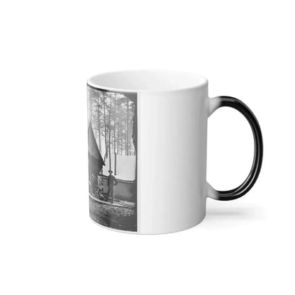 Brandy Station, Va. Officers in Front of Winter Quarters at Army of the Potomac Headquarters (U.S. Civil War) Color Changing Coffee Mug 11oz - Go Mug Yourself