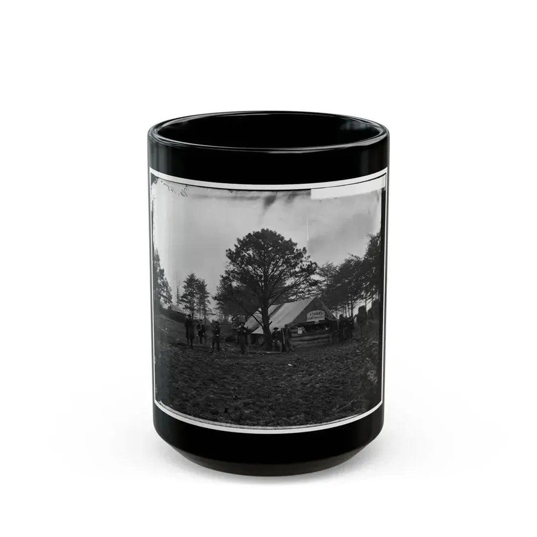 Brandy Station, Va. Tent Of A. Foulke, Sutler, At Headquarters Of 1st Brigade, Horse Artillery (U.S. Civil War) Black Coffee Mug 15oz - Go Mug Yourself
