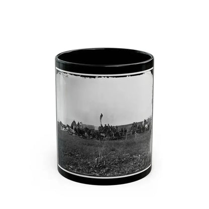 Brandy Station, Va. Wagons And Men Of The U.S. Military Telegraph Construction Corps (U.S. Civil War) Black Coffee Mug 11oz - Go Mug Yourself