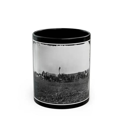 Brandy Station, Va. Wagons And Men Of The U.S. Military Telegraph Construction Corps (U.S. Civil War) Black Coffee Mug 11oz - Go Mug Yourself