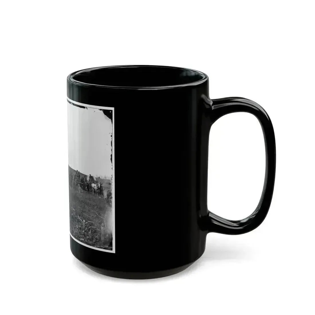 Brandy Station, Va. Wagons And Men Of The U.S. Military Telegraph Construction Corps (U.S. Civil War) Black Coffee Mug - Go Mug Yourself