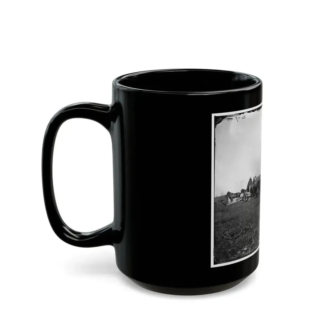 Brandy Station, Va. Wagons And Men Of The U.S. Military Telegraph Construction Corps (U.S. Civil War) Black Coffee Mug - Go Mug Yourself