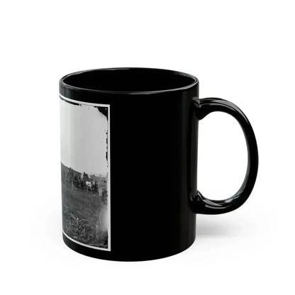 Brandy Station, Va. Wagons And Men Of The U.S. Military Telegraph Construction Corps (U.S. Civil War) Black Coffee Mug - Go Mug Yourself