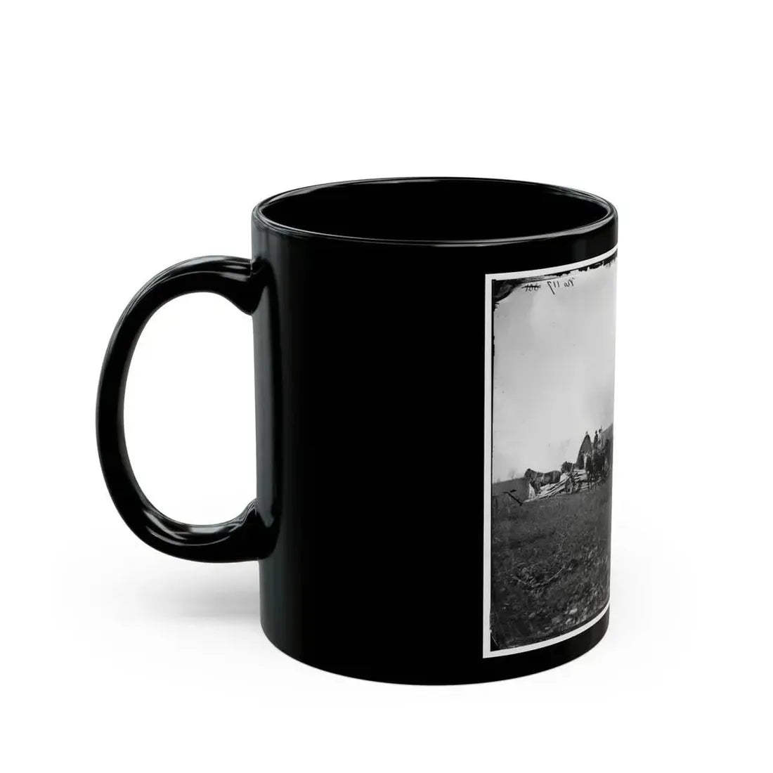 Brandy Station, Va. Wagons And Men Of The U.S. Military Telegraph Construction Corps (U.S. Civil War) Black Coffee Mug - Go Mug Yourself