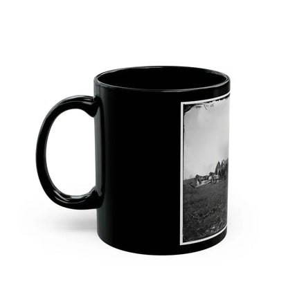 Brandy Station, Va. Wagons And Men Of The U.S. Military Telegraph Construction Corps (U.S. Civil War) Black Coffee Mug - Go Mug Yourself