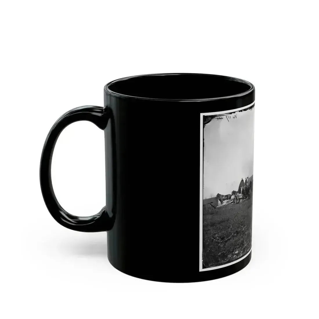Brandy Station, Va. Wagons And Men Of The U.S. Military Telegraph Construction Corps (U.S. Civil War) Black Coffee Mug - Go Mug Yourself