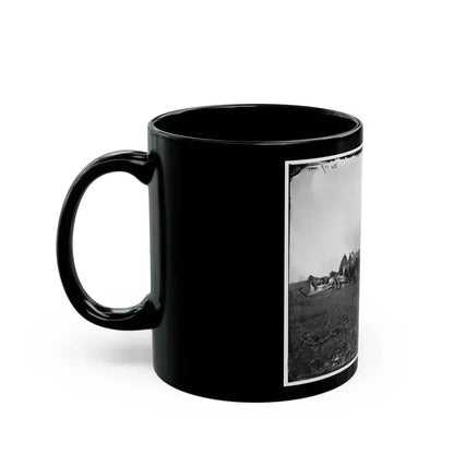 Brandy Station, Va. Wagons And Men Of The U.S. Military Telegraph Construction Corps (U.S. Civil War) Black Coffee Mug - Go Mug Yourself