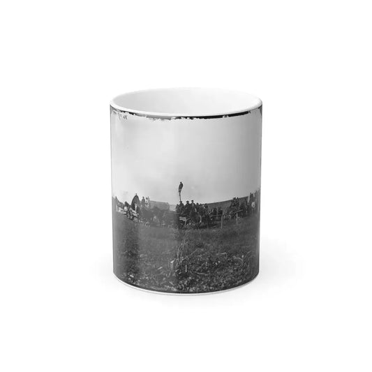 Brandy Station, Va. Wagons and Men of the U.S. Military Telegraph Construction Corps (U.S. Civil War) Color Changing Coffee Mug 11oz Default Title 11oz - Go Mug Yourself