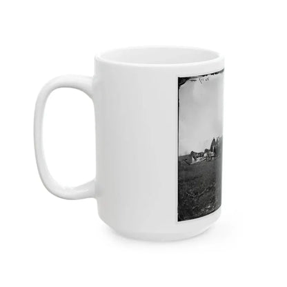 Brandy Station, Va. Wagons And Men Of The U.S. Military Telegraph Construction Corps (U.S. Civil War) White Coffee Mug - Go Mug Yourself