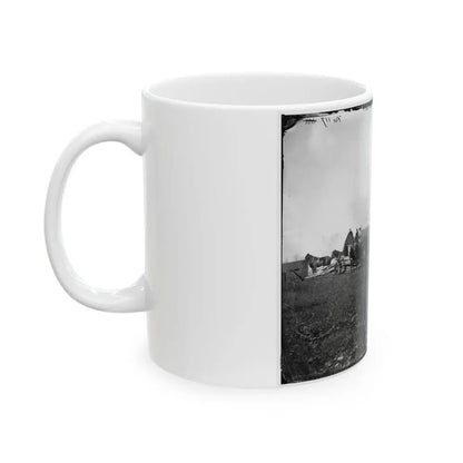 Brandy Station, Va. Wagons And Men Of The U.S. Military Telegraph Construction Corps (U.S. Civil War) White Coffee Mug - Go Mug Yourself