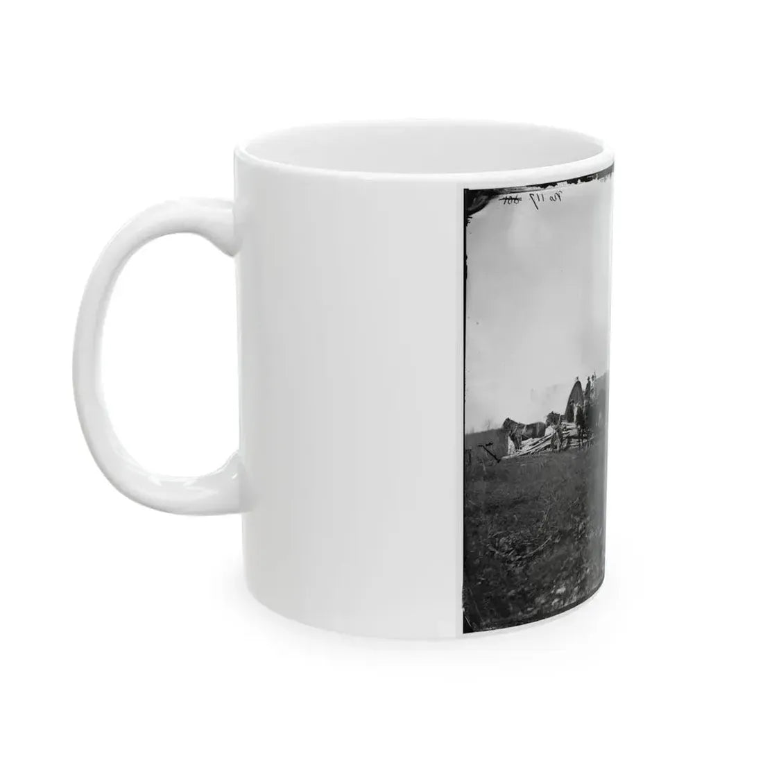 Brandy Station, Va. Wagons And Men Of The U.S. Military Telegraph Construction Corps (U.S. Civil War) White Coffee Mug - Go Mug Yourself