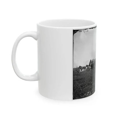 Brandy Station, Va. Wagons And Men Of The U.S. Military Telegraph Construction Corps (U.S. Civil War) White Coffee Mug - Go Mug Yourself