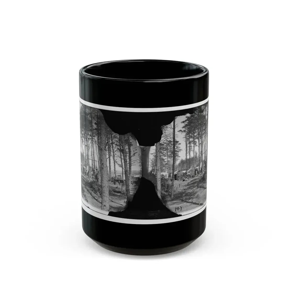 Brandy Station, Va. Winter Quarters Of Telegraphers And Photographers, Army Of The Potomac Headquarters (U.S. Civil War) Black Coffee Mug 15oz - Go Mug Yourself