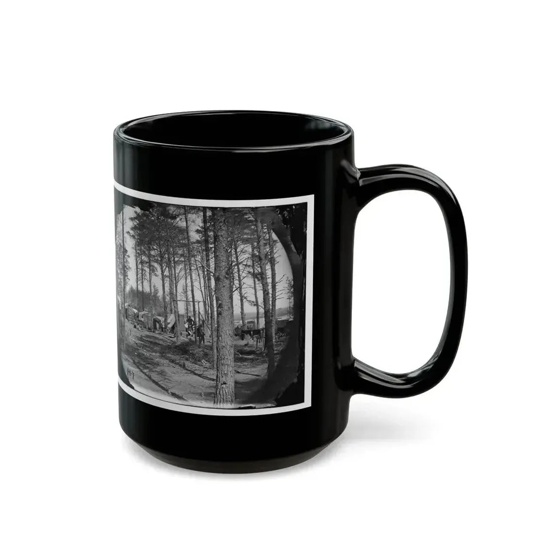 Brandy Station, Va. Winter Quarters Of Telegraphers And Photographers, Army Of The Potomac Headquarters (U.S. Civil War) Black Coffee Mug - Go Mug Yourself