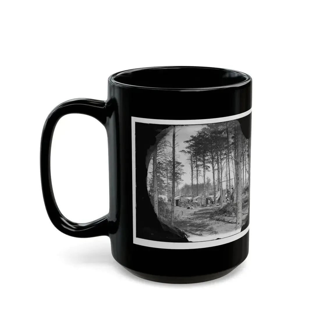 Brandy Station, Va. Winter Quarters Of Telegraphers And Photographers, Army Of The Potomac Headquarters (U.S. Civil War) Black Coffee Mug - Go Mug Yourself