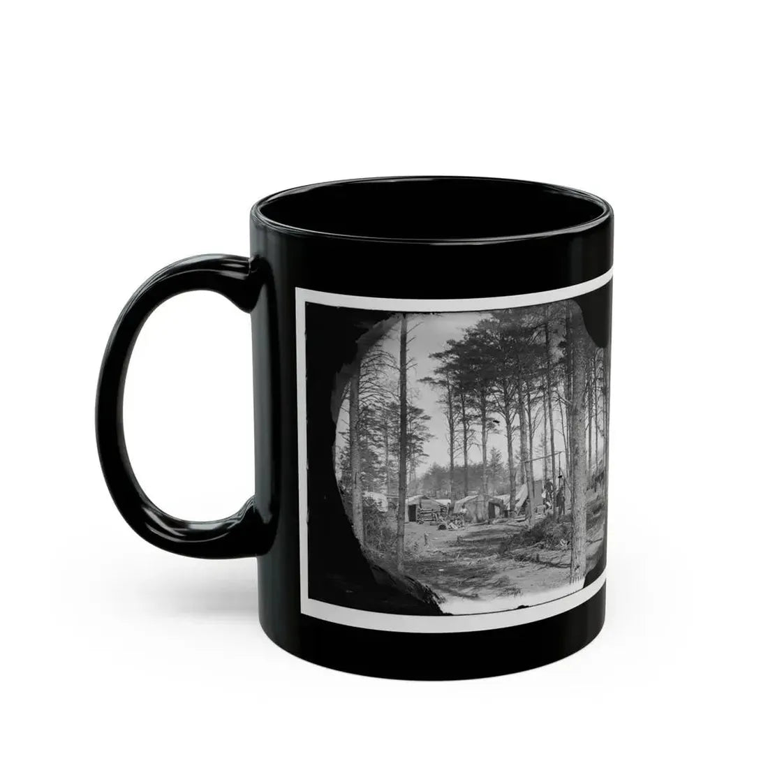 Brandy Station, Va. Winter Quarters Of Telegraphers And Photographers, Army Of The Potomac Headquarters (U.S. Civil War) Black Coffee Mug - Go Mug Yourself