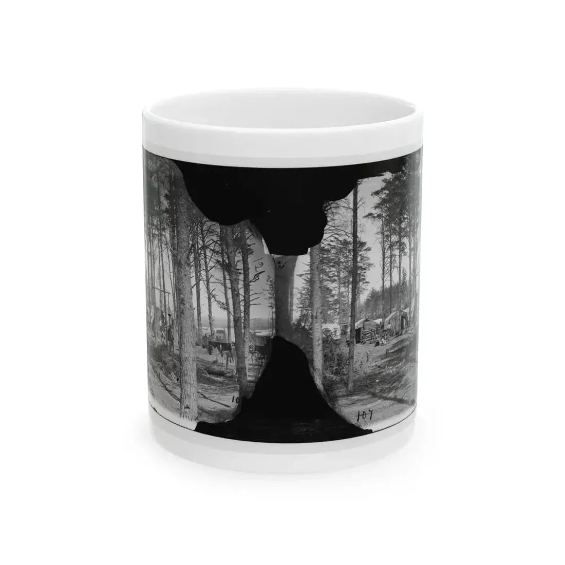 Brandy Station, Va. Winter Quarters Of Telegraphers And Photographers, Army Of The Potomac Headquarters (U.S. Civil War) White Coffee Mug 11oz - Go Mug Yourself