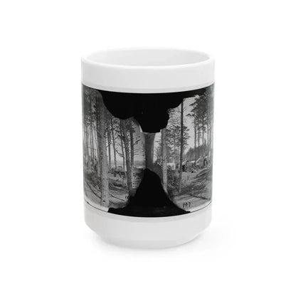 Brandy Station, Va. Winter Quarters Of Telegraphers And Photographers, Army Of The Potomac Headquarters (U.S. Civil War) White Coffee Mug 15oz - Go Mug Yourself