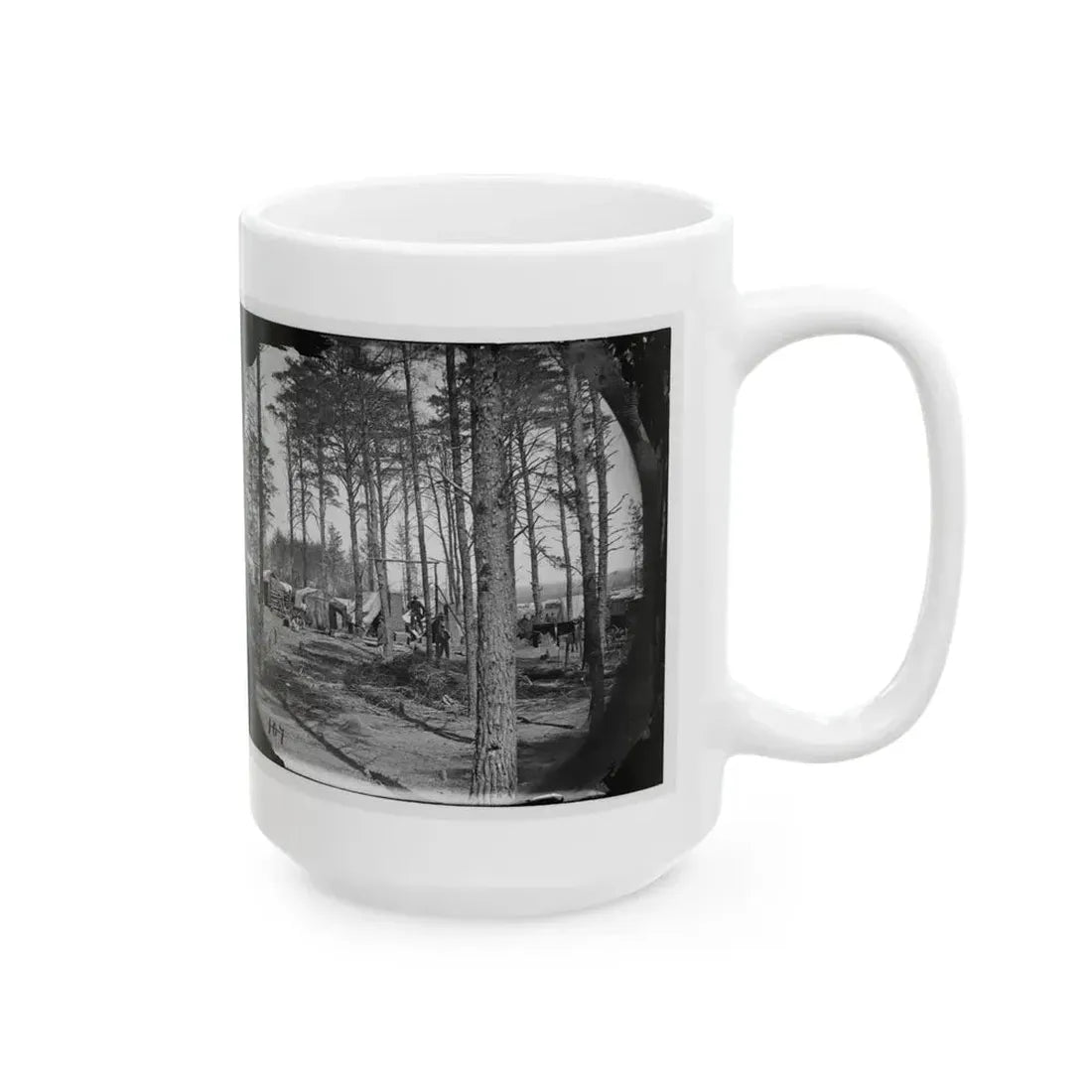 Brandy Station, Va. Winter Quarters Of Telegraphers And Photographers, Army Of The Potomac Headquarters (U.S. Civil War) White Coffee Mug - Go Mug Yourself