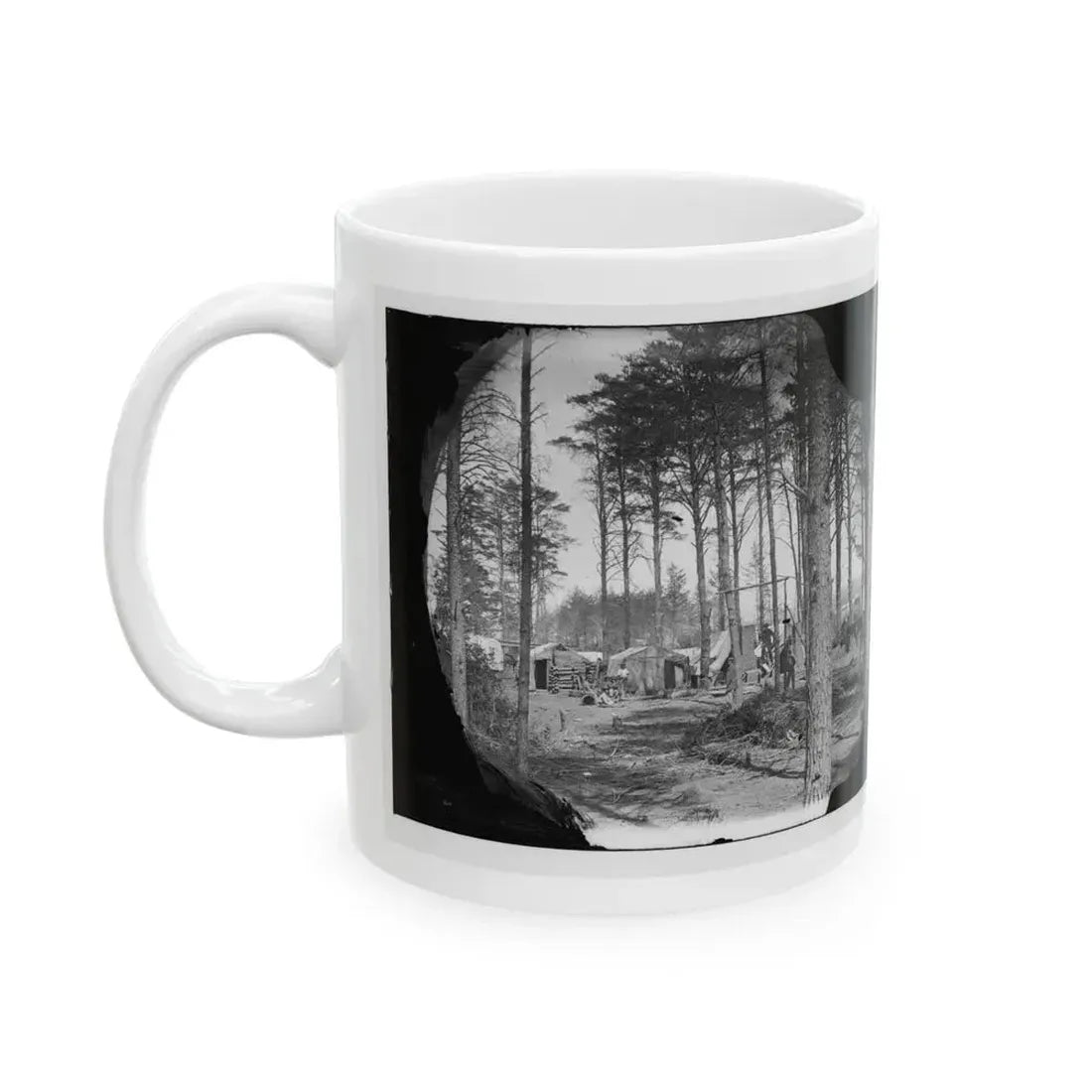 Brandy Station, Va. Winter Quarters Of Telegraphers And Photographers, Army Of The Potomac Headquarters (U.S. Civil War) White Coffee Mug - Go Mug Yourself
