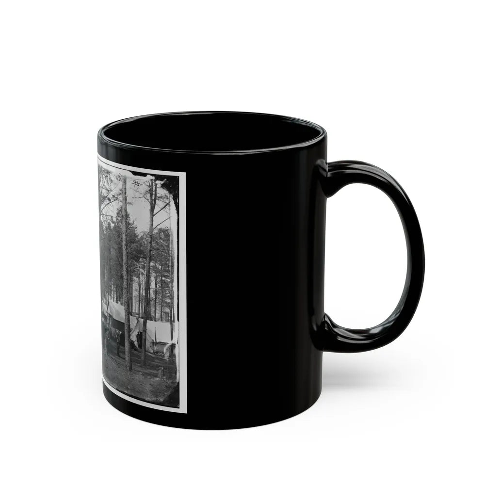 Brandy Station, Va. Camp At Army Of The Potomac Headquarters; Zouaves In Foreground (U.S. Civil War) Black Coffee Mug-Go Mug Yourself