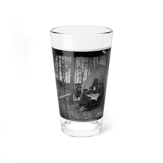 Brandy Station, Va. Dinner Party Outside Tent, Army Of The Potomac Headquarters (U.S. Civil War) Pint Glass 16oz-16oz-Go Mug Yourself