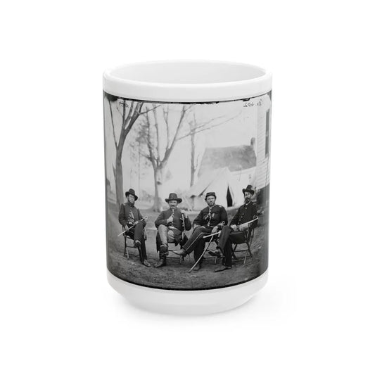 Brandy Station, Va. Four Provost Marshals Of The 3d Army Corps (U.S. Civil War) White Coffee Mug-15oz-Go Mug Yourself