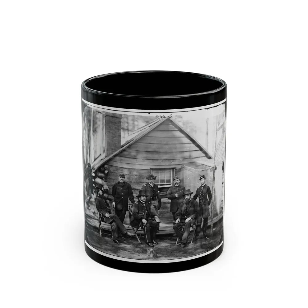 Brandy Station, Va. Gen. Rufus Ingalls And Staff, Chief Quartermaster, And Officers, Army Of The Potomac Headquarters (U.S. Civil War) Black Coffee Mug-11oz-Go Mug Yourself