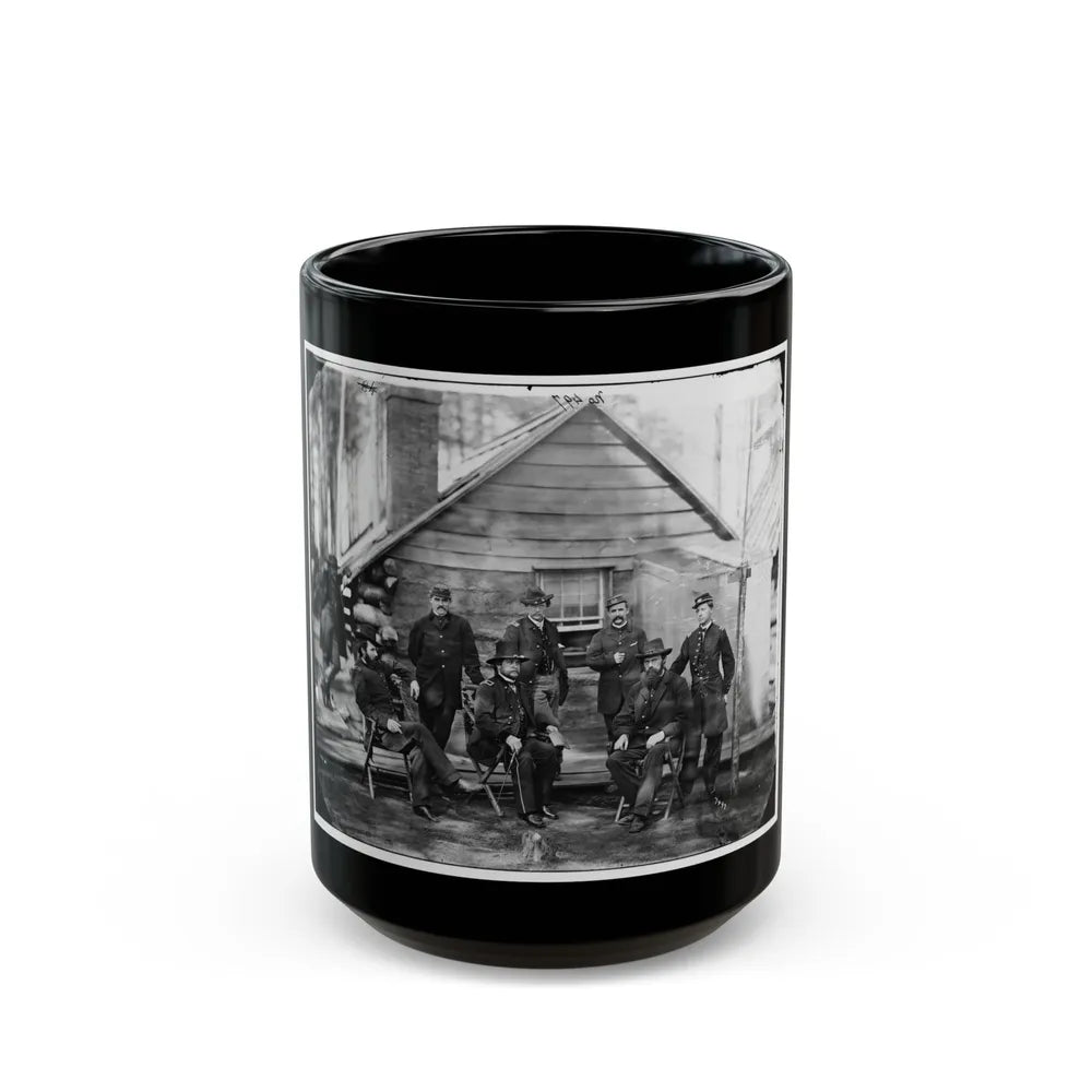 Brandy Station, Va. Gen. Rufus Ingalls And Staff, Chief Quartermaster, And Officers, Army Of The Potomac Headquarters (U.S. Civil War) Black Coffee Mug-15oz-Go Mug Yourself