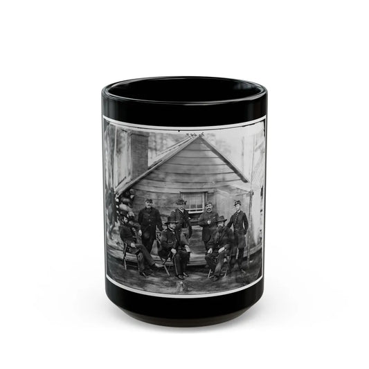 Brandy Station, Va. Gen. Rufus Ingalls And Staff, Chief Quartermaster, And Officers, Army Of The Potomac Headquarters (U.S. Civil War) Black Coffee Mug-15oz-Go Mug Yourself