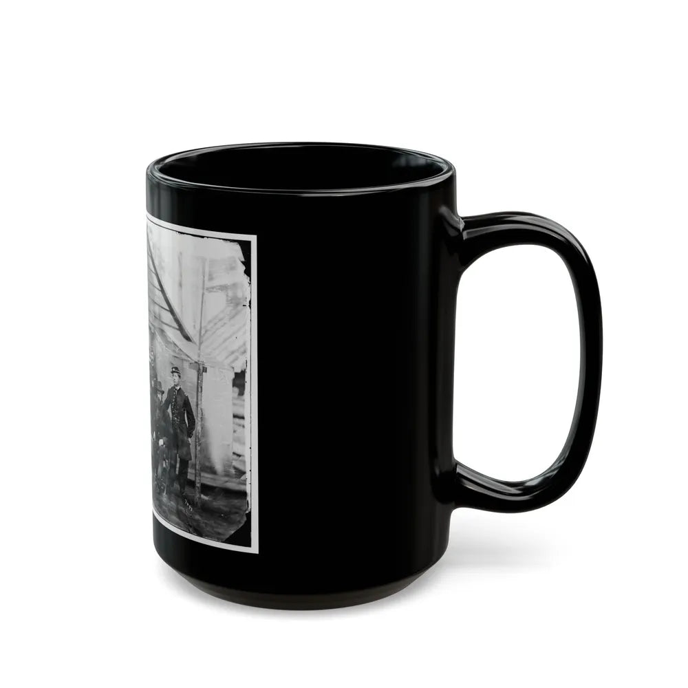 Brandy Station, Va. Gen. Rufus Ingalls And Staff, Chief Quartermaster, And Officers, Army Of The Potomac Headquarters (U.S. Civil War) Black Coffee Mug-Go Mug Yourself