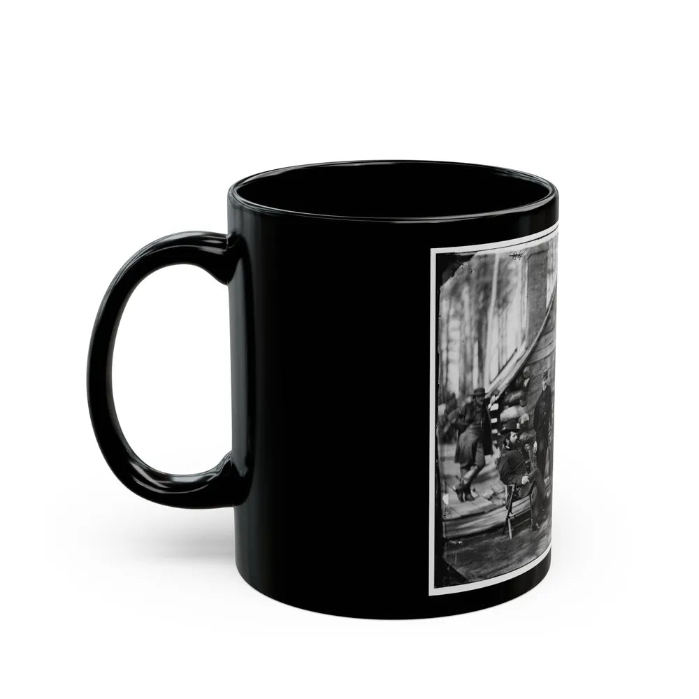 Brandy Station, Va. Gen. Rufus Ingalls And Staff, Chief Quartermaster, And Officers, Army Of The Potomac Headquarters (U.S. Civil War) Black Coffee Mug-Go Mug Yourself