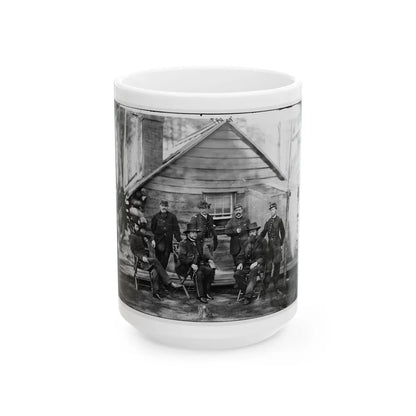 Brandy Station, Va. Gen. Rufus Ingalls And Staff, Chief Quartermaster, And Officers, Army Of The Potomac Headquarters (U.S. Civil War) White Coffee Mug-15oz-Go Mug Yourself