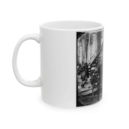 Brandy Station, Va. Gen. Rufus Ingalls And Staff, Chief Quartermaster, And Officers, Army Of The Potomac Headquarters (U.S. Civil War) White Coffee Mug-Go Mug Yourself