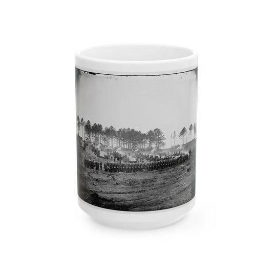 Brandy Station, Va. Guard Mount Of 114th Pennsylvania Infantry (1st Division, 3d Corps) (U.S. Civil War) White Coffee Mug-15oz-Go Mug Yourself