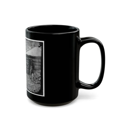 Brandy Station, Va. Officers And A Lady At Headquarters Of 1st Brigade, Horse Artillery (U.S. Civil War) Black Coffee Mug-Go Mug Yourself