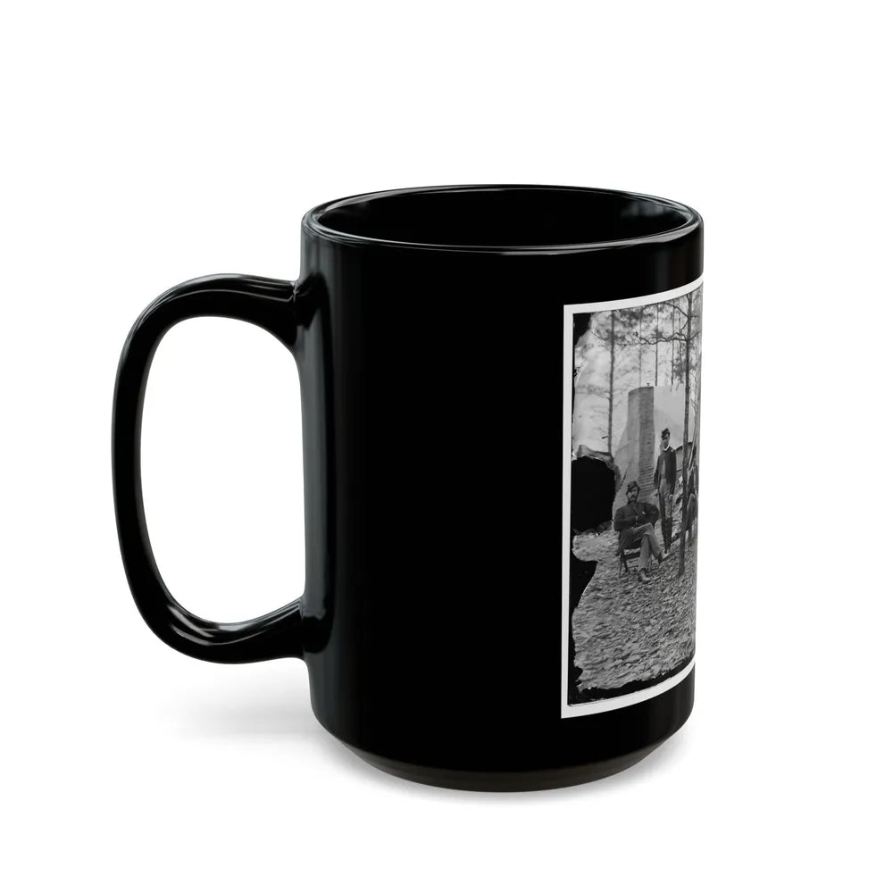 Brandy Station, Va. Officers And A Lady At Headquarters Of 1st Brigade, Horse Artillery (U.S. Civil War) Black Coffee Mug-Go Mug Yourself