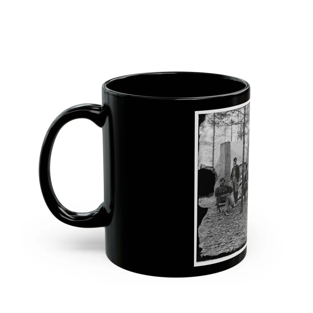 Brandy Station, Va. Officers And A Lady At Headquarters Of 1st Brigade, Horse Artillery (U.S. Civil War) Black Coffee Mug-Go Mug Yourself