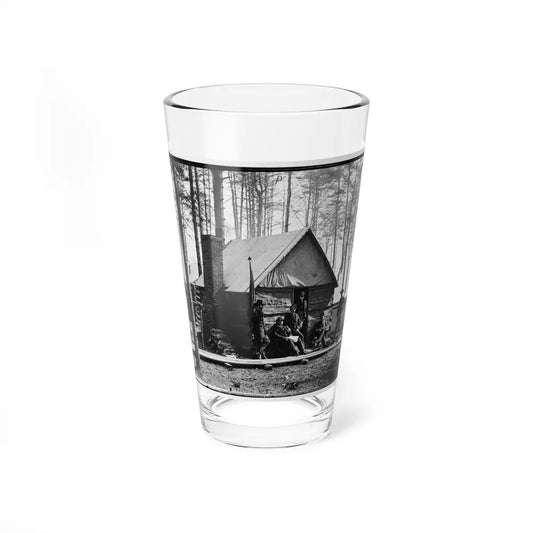 Brandy Station, Va. Officers In Front Of Winter Quarters At Army Of The Potomac Headquarters (U.S. Civil War) Pint Glass 16oz-16oz-Go Mug Yourself