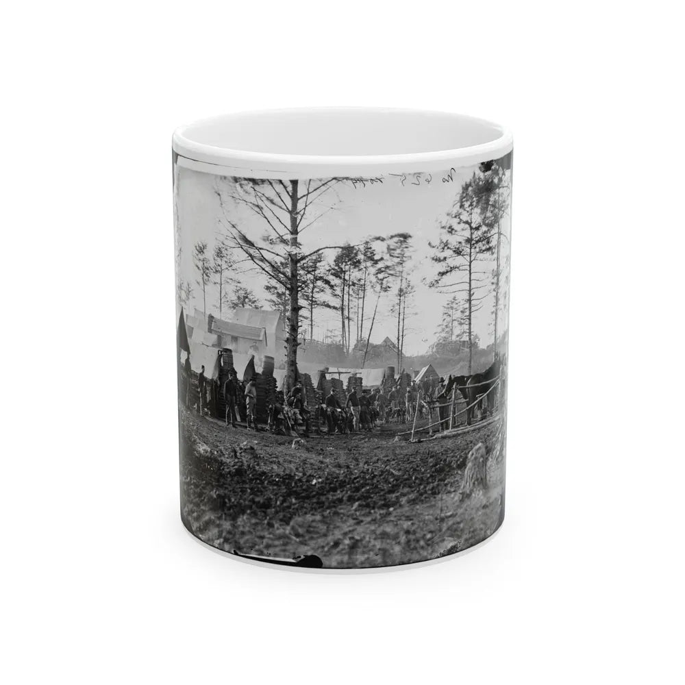 Brandy Station, Va., Vicinity. Camp Of 18th Pennsylvania Cavalry, 3d Division, Cavalry Corps (U.S. Civil War) White Coffee Mug-11oz-Go Mug Yourself