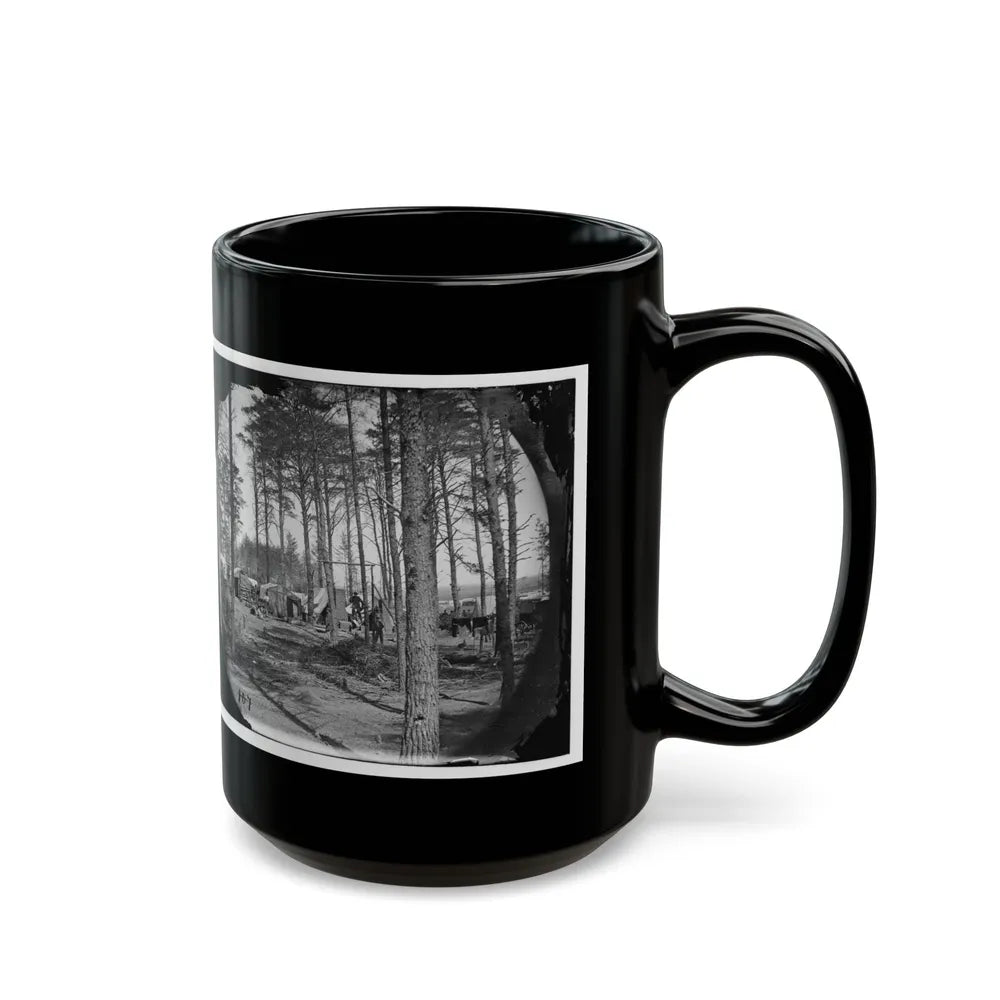 Brandy Station, Va. Winter Quarters Of Telegraphers And Photographers, Army Of The Potomac Headquarters (U.S. Civil War) Black Coffee Mug-Go Mug Yourself