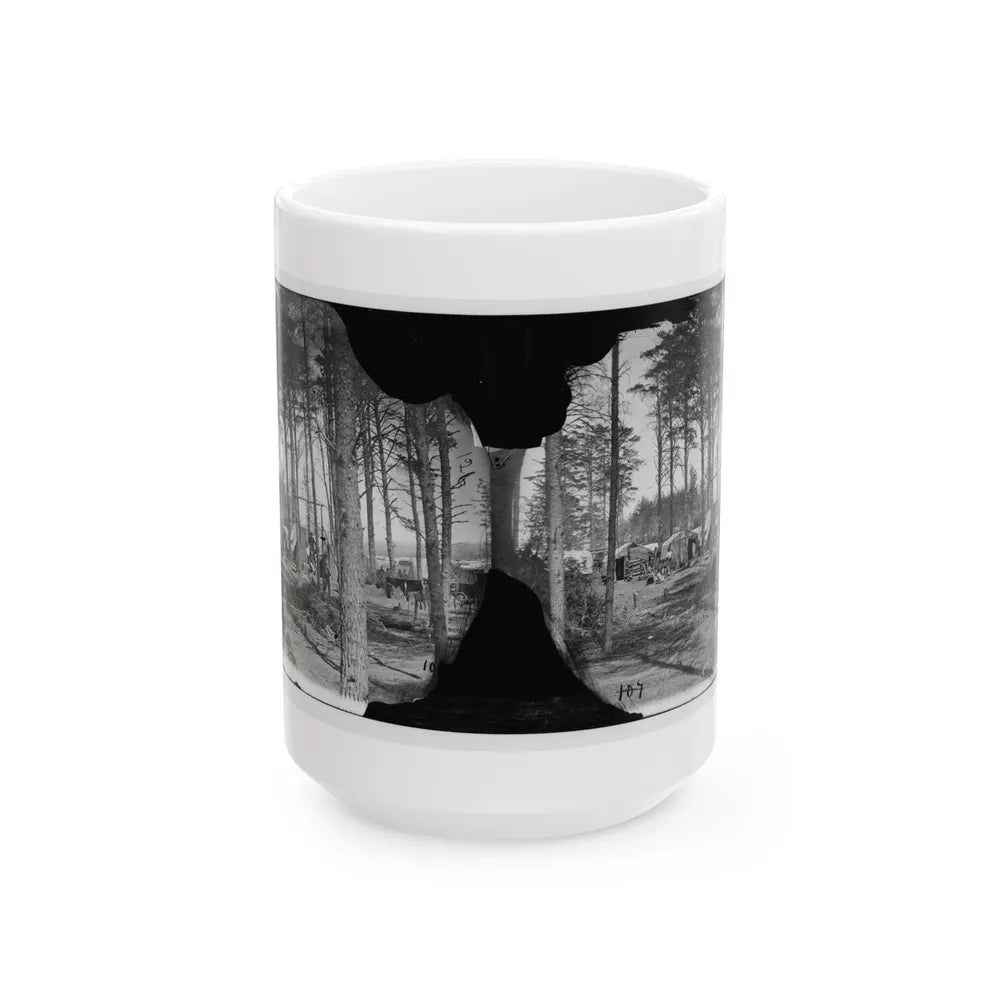 Brandy Station, Va. Winter Quarters Of Telegraphers And Photographers, Army Of The Potomac Headquarters (U.S. Civil War) White Coffee Mug-15oz-Go Mug Yourself