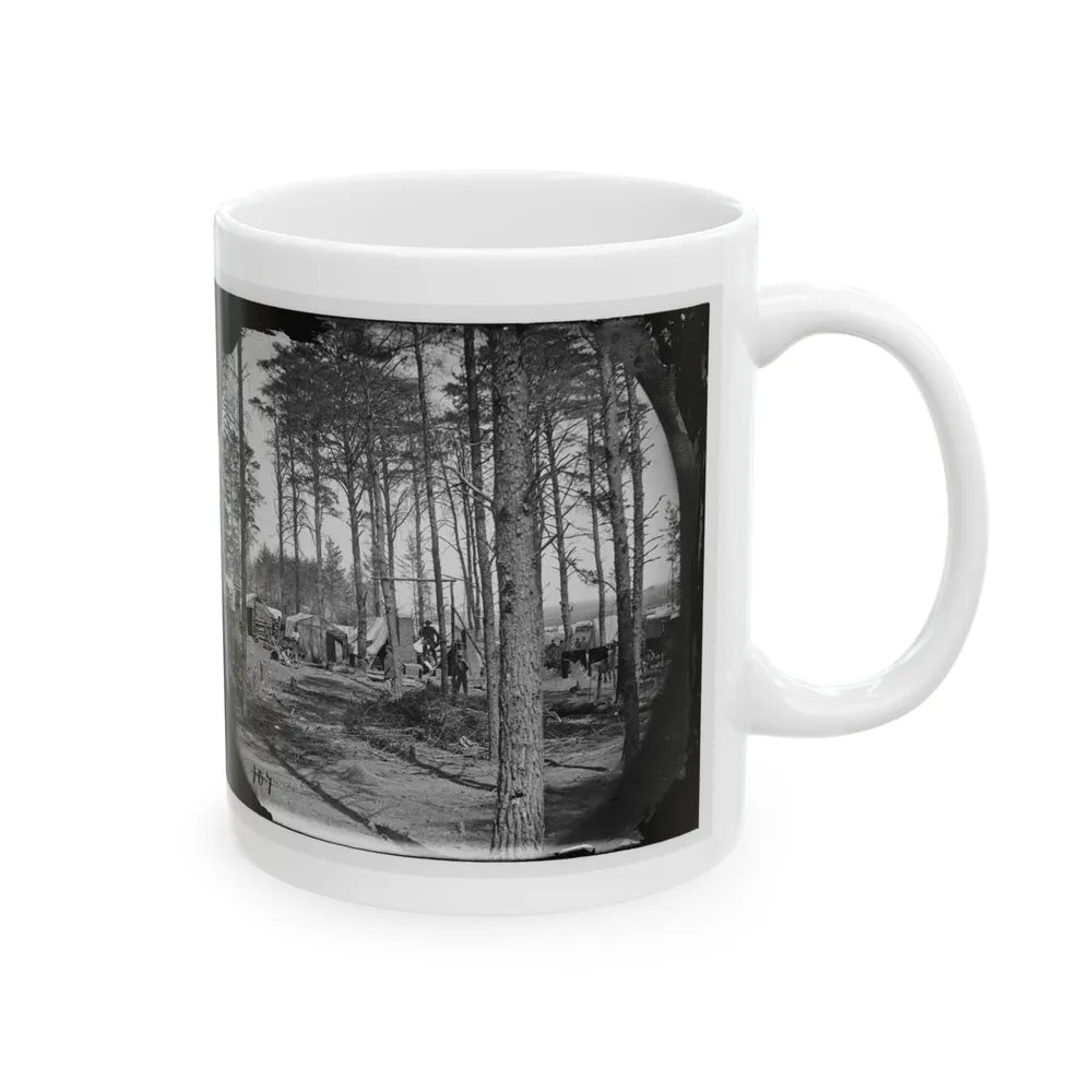 Brandy Station, Va. Winter Quarters Of Telegraphers And Photographers, Army Of The Potomac Headquarters (U.S. Civil War) White Coffee Mug-Go Mug Yourself