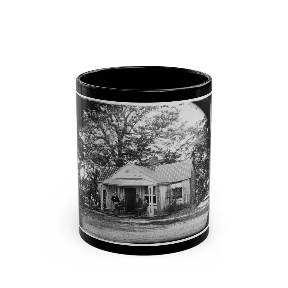 Brandy Station, Virginia . Officers' Quarters (U.S. Civil War) Black Coffee Mug-11oz-Go Mug Yourself