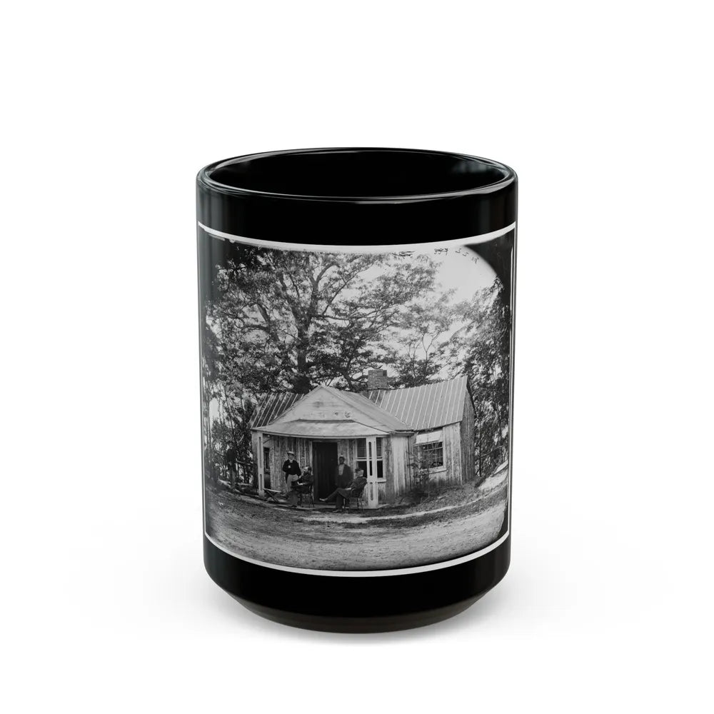 Brandy Station, Virginia . Officers' Quarters (U.S. Civil War) Black Coffee Mug-15oz-Go Mug Yourself