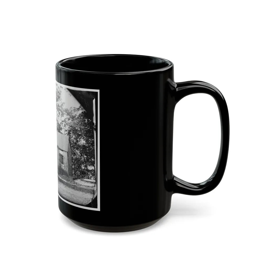 Brandy Station, Virginia . Officers' Quarters (U.S. Civil War) Black Coffee Mug-Go Mug Yourself