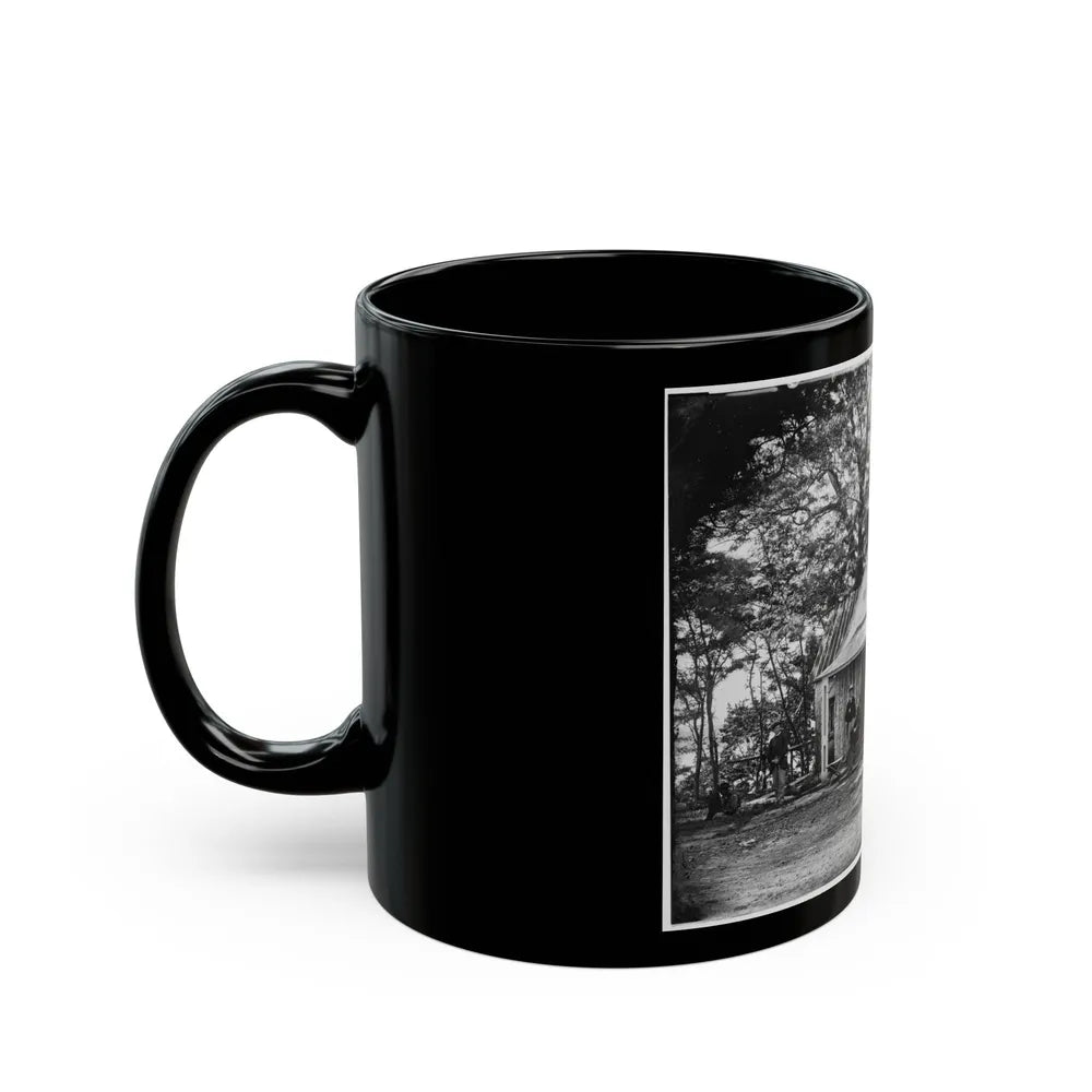 Brandy Station, Virginia . Officers' Quarters (U.S. Civil War) Black Coffee Mug-Go Mug Yourself