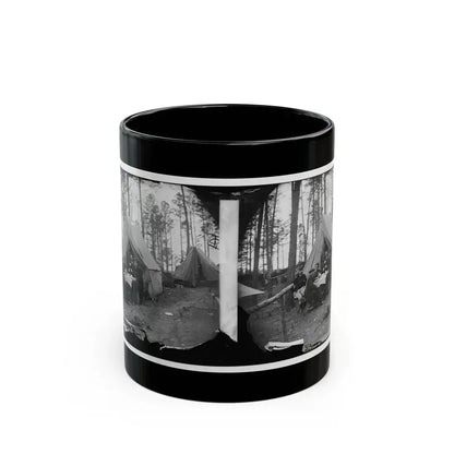 Brandy Station, Virginia. A Breakfast Party At Headquarters. Army Of The Potomac (U.S. Civil War) Black Coffee Mug 11oz - Go Mug Yourself