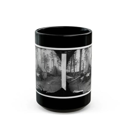 Brandy Station, Virginia. A Breakfast Party At Headquarters. Army Of The Potomac (U.S. Civil War) Black Coffee Mug 15oz - Go Mug Yourself